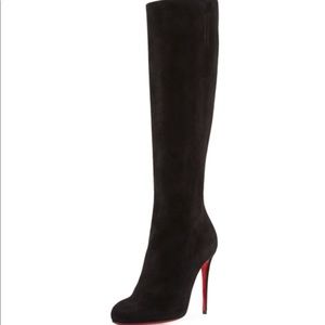 Christian Louboutin Suede Knee High Boots